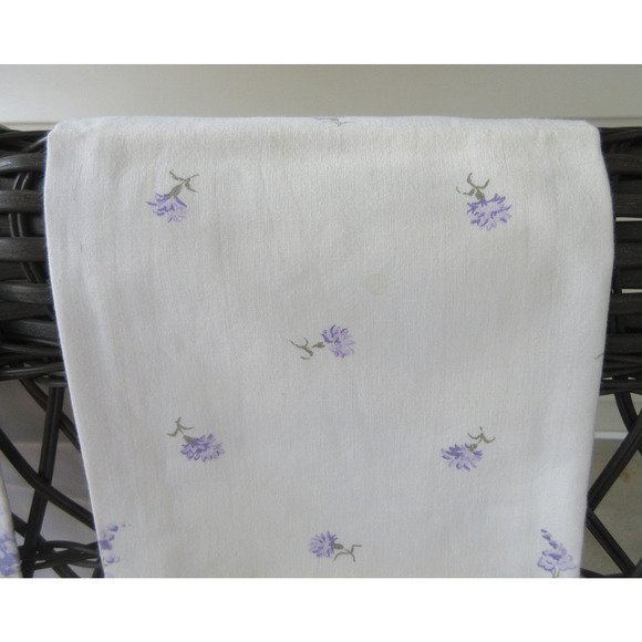 VTG Border Print Pillowcase Purple Bachelor Buttons and Bows Set/2 30"x22" READ - Picture 4 of 5